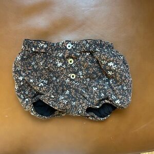 Rylee + Cru Brown Floral Diaper Cover